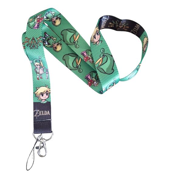 Nintendo Switch The Legend of Zelda Link Green Fabric Lanyard One Size Unisex - Picture 1 of 6